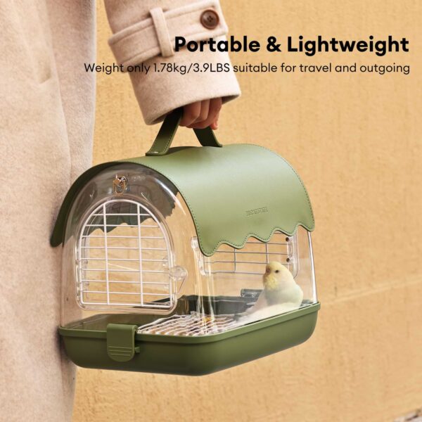 Luxury Transparent Bird Travel Cage – Lightweight, Dual Doors, Visible Window - Image 5