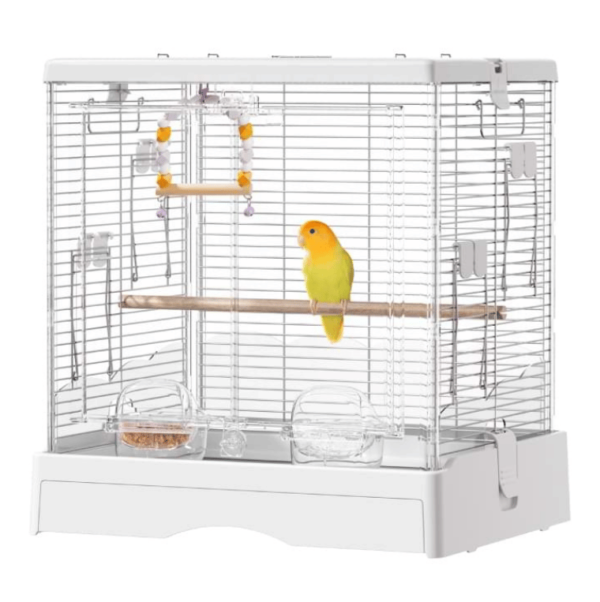 Luxury Transparent Acrylic Bird Cage with Double Locking Doors