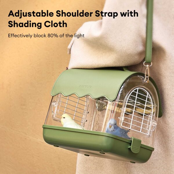 Luxury Transparent Bird Travel Cage – Lightweight, Dual Doors, Visible Window - Image 6