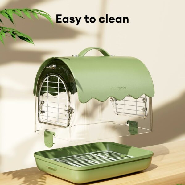 Luxury Transparent Bird Travel Cage – Lightweight, Dual Doors, Visible Window - Image 4