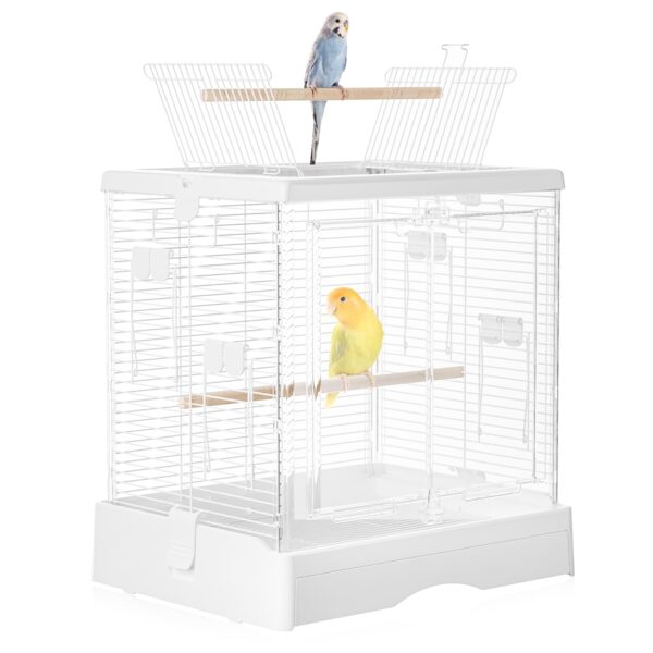 Luxury Transparent Acrylic Bird Cage with Double Locking Doors - Image 9