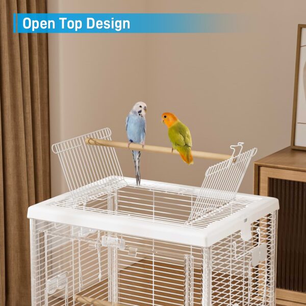 Luxury Transparent Acrylic Bird Cage with Double Locking Doors - Image 8