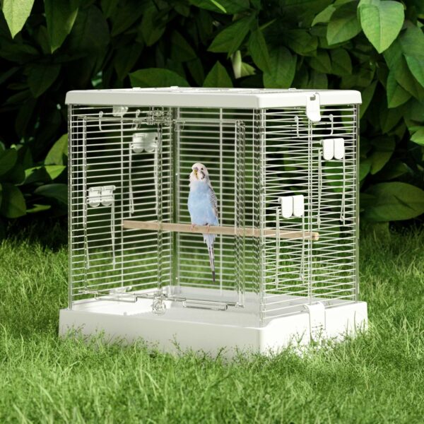 Luxury Transparent Acrylic Bird Cage with Double Locking Doors - Image 5