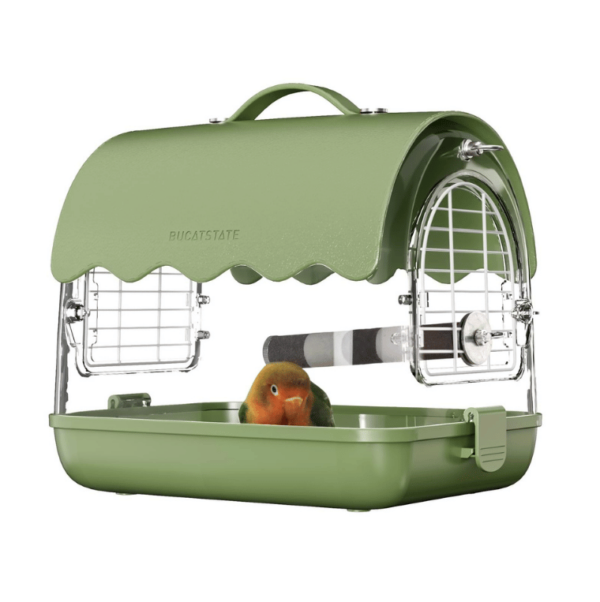 Luxury Transparent Bird Travel Cage – Lightweight, Dual Doors, Visible Window