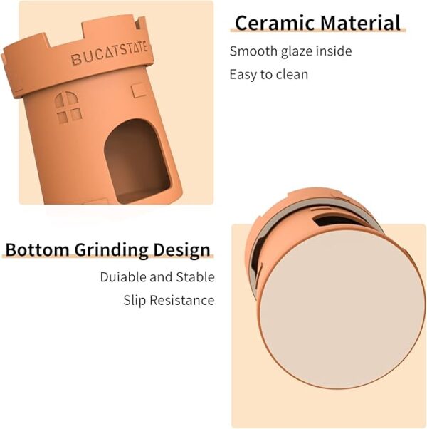 Cartoon-Style Castle Cooling Ceramic Hamster Hideout - Image 4