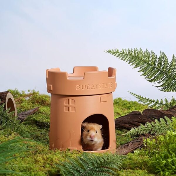 Cartoon-Style Castle Cooling Ceramic Hamster Hideout - Image 3