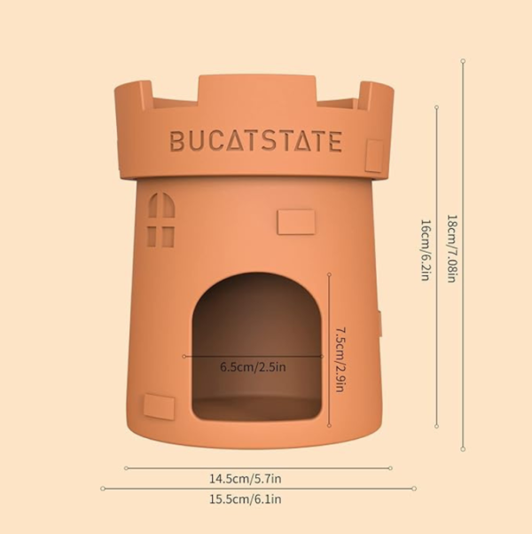 Cartoon-Style Castle Cooling Ceramic Hamster Hideout - Image 2